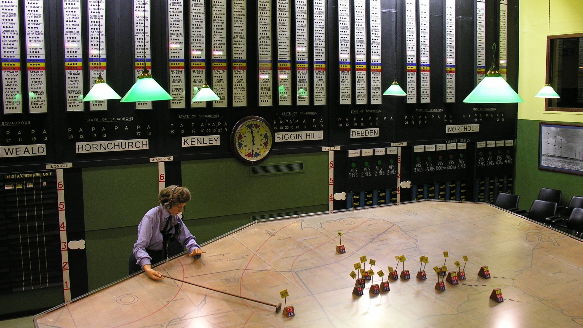 Plotting Room - RAF Battle of Britain Command Bunker